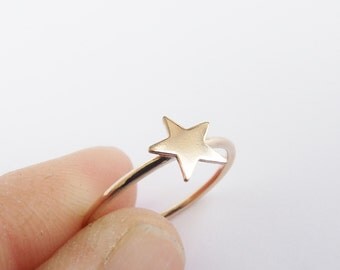 Gold Star Stack Ring,Star Stack Rings,Gold Stack Rings,Gold Filled Stack Ring,Stack Band Rings,Band Ring,Star,Star Ring,Simple,Gold Ring