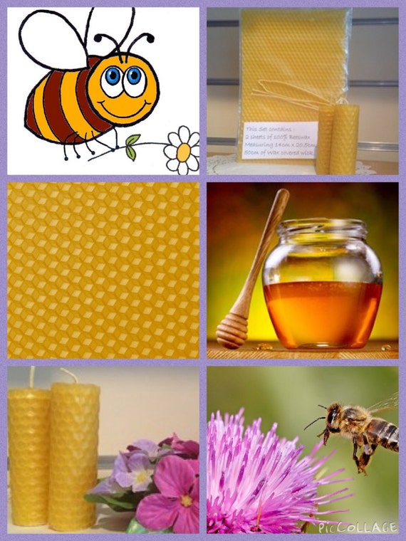 Beeswax Candle making kit inc 2 sheets of bees wax wick and