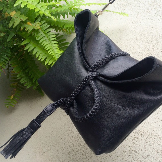 Braid wrap bag in Black by MadelineChadwick on Etsy