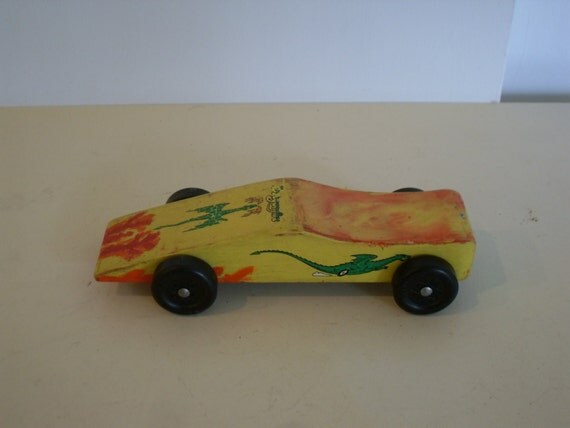 Vintage Pinewood Derby Car by NotSoAntique on Etsy