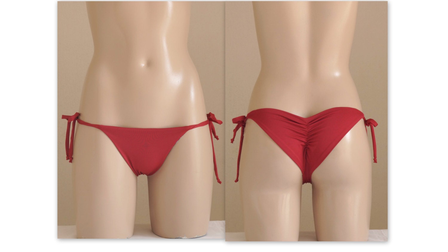 Scrunch bathing suit bottoms