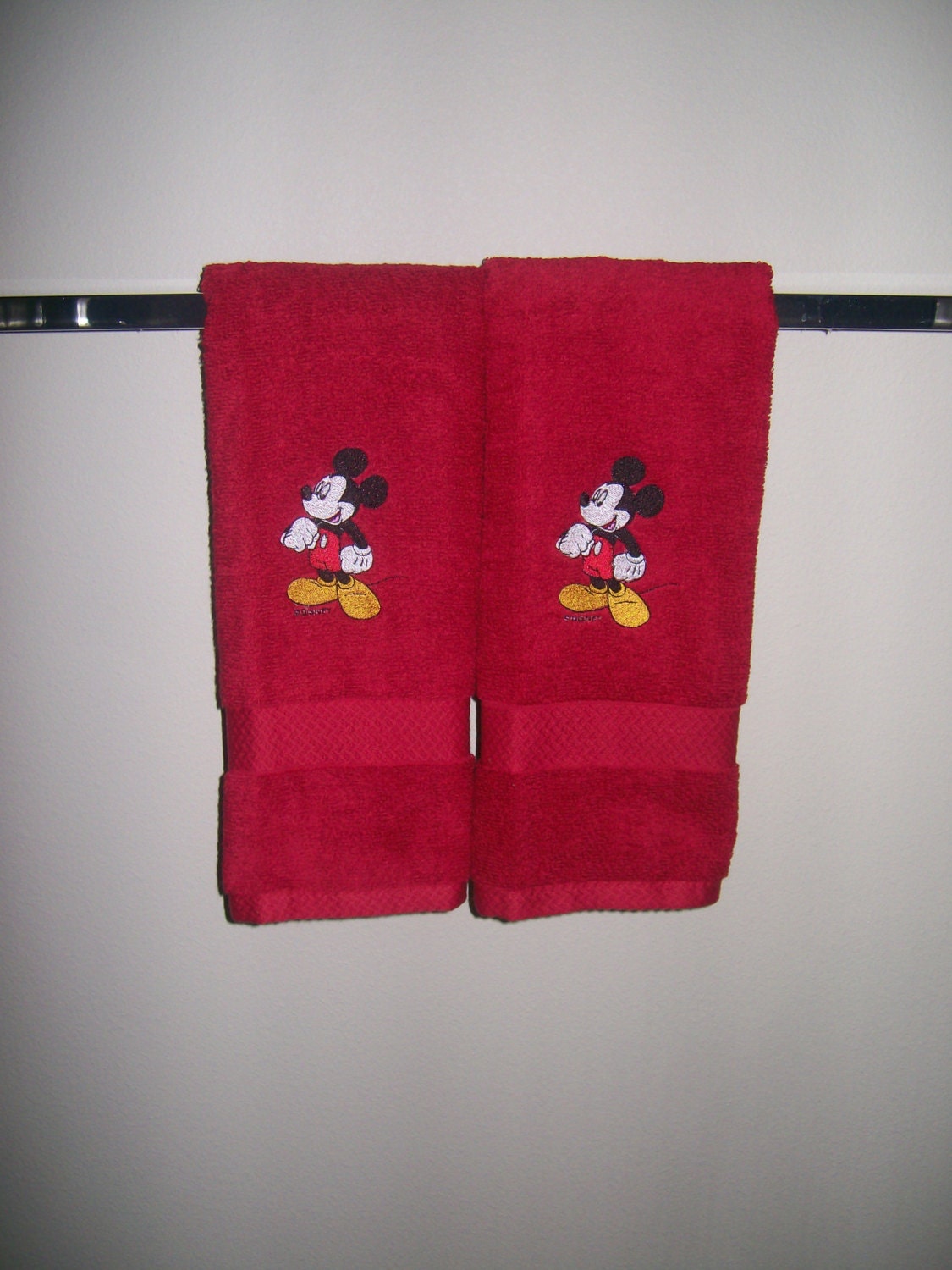 Mickey Mouse 2 Hand Towels Personalized