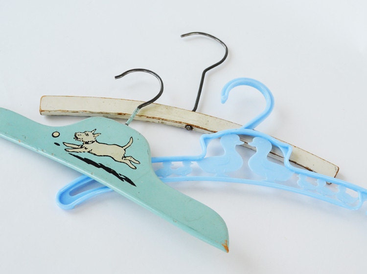 Vintage Childrens Clothing Hangers Collection of Three Haute Juice