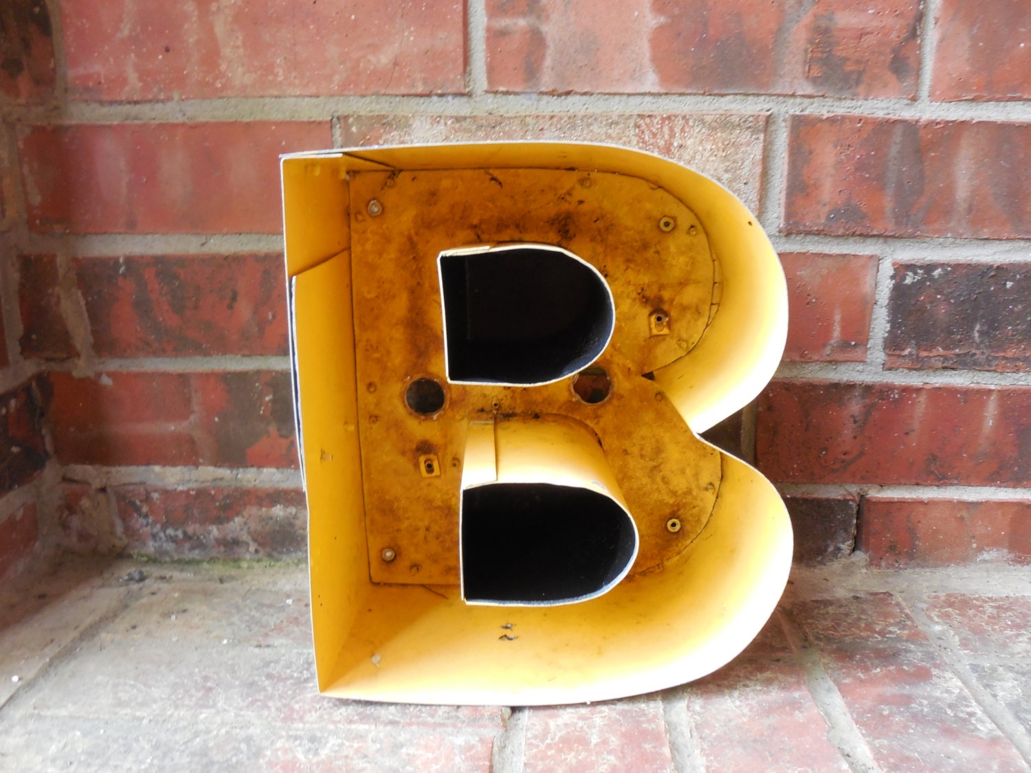 Large Reclaimed Metal Sign Capital Letter B