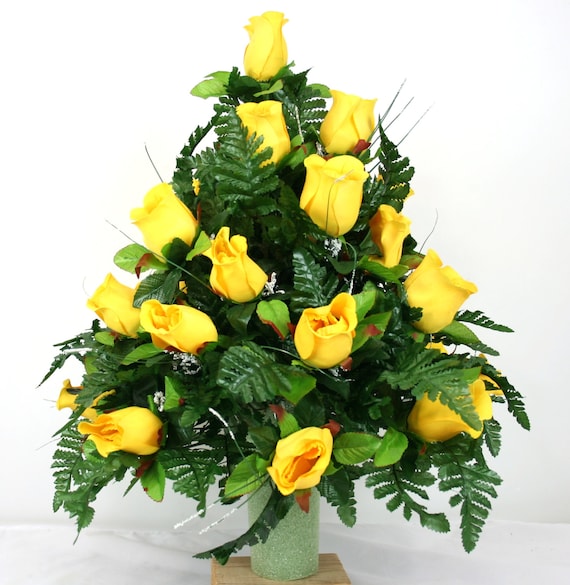 Beautiful Red Poinsettia's Christmas Cemetery by Crazyboutdeco