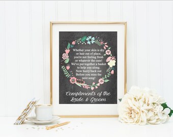Wedding Bathroom Sign. Wedding Restroom Sign. Instant Download. Digital. Wedding Chalkboard Sign. Modern Wedding