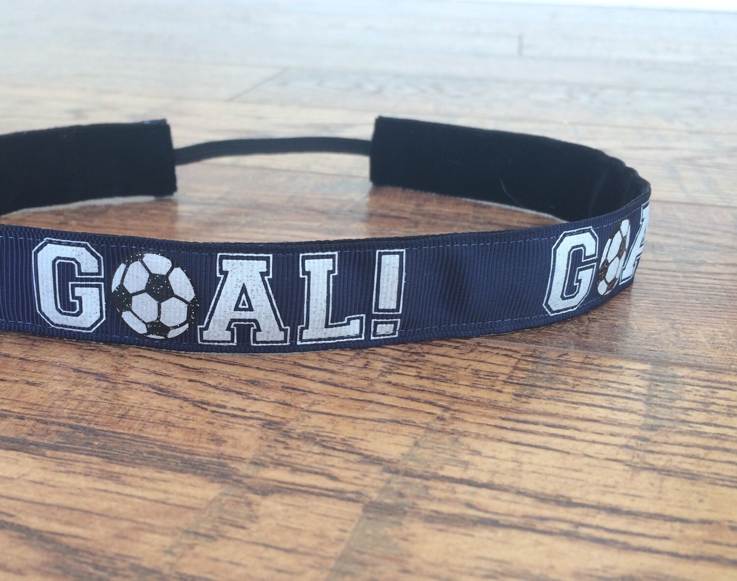 Navy blue soccer headband. Soccer headband women's