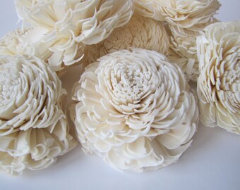 Large Chorki Sola Flowers - SET OF 10 , Sola Flowers, Wood Sola Flowers, Chorki Sola, Balsa Wood Flowers, Wedding DIY, Flowers for Crafting