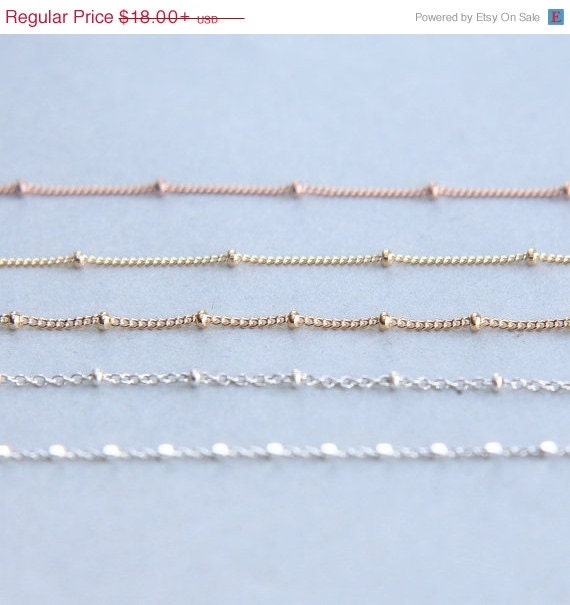 SALE Satellite Chain Necklace Satellite chain Gold by JewelleryJKW