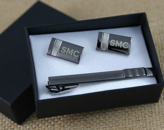 Groomsmen Gifts, ONE PERSONALIZED Custom Engraved Cufflink, Groomsmen Cufflinks, Christmas Gift, Gifts for Him, Monogrammed Cufflink - CL2