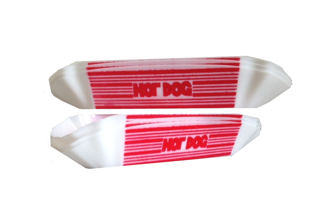 Red and white hot dog trays 6