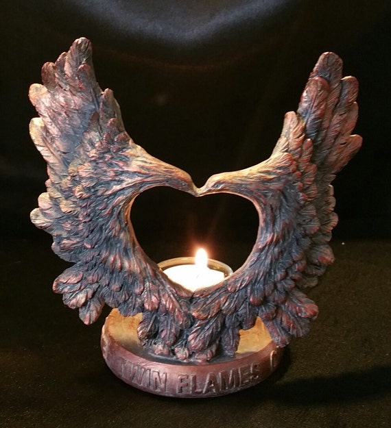 Eagle twin flame one love candle by lostwoodsmanfound on Etsy