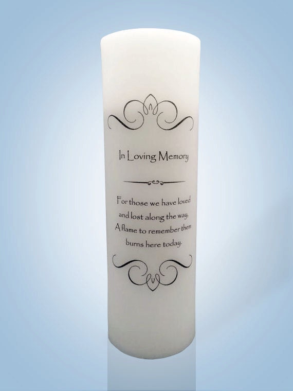 Personalized Wedding Memorial Candle