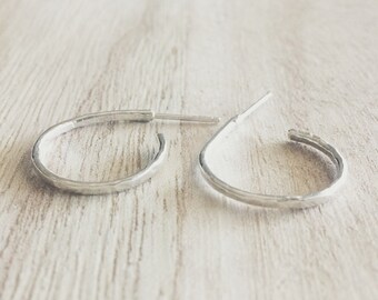 Hammered hoop earrings, hammered earrings, hoop earrings, textured earrings, earrings, sterling silver, silver, sterling silver earrings