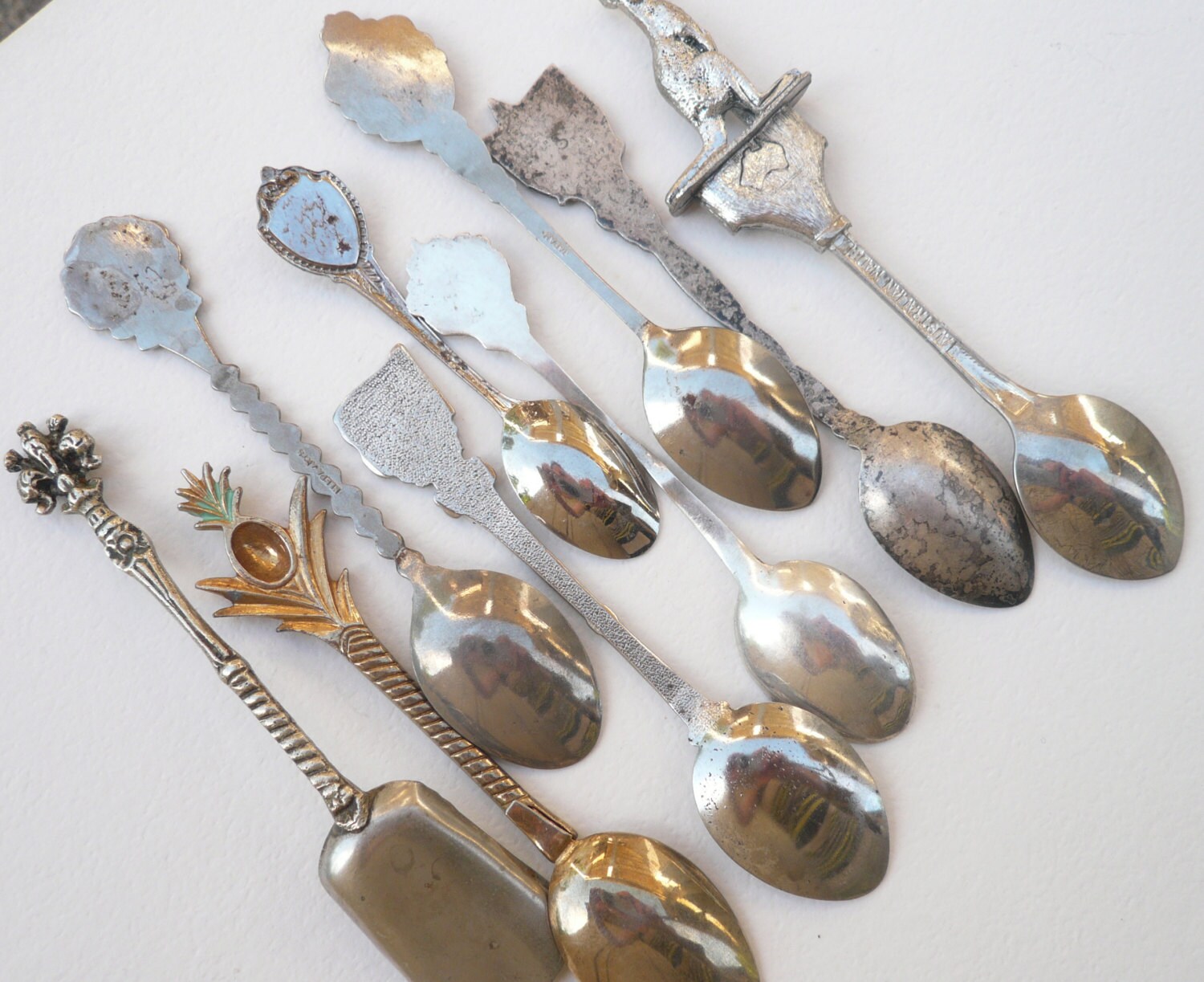 Souvenir Spoon Collection / Collectible Silver Travel Spoon