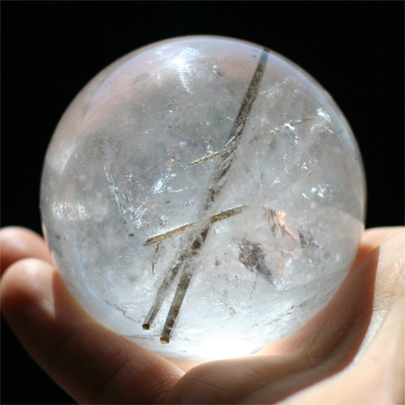 rutilated quartz sphere large gold rutile quartz crystal