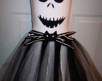 Jack Skellington inspired halloween tutu costume.