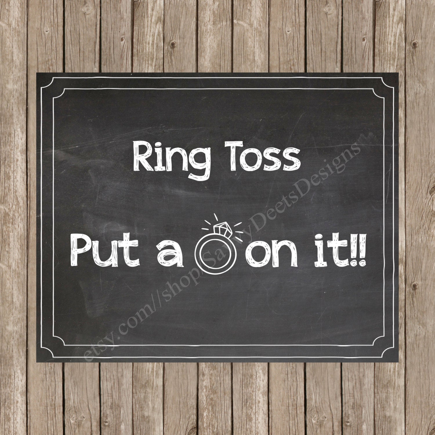 Custom Wedding Lawn Games Chalkboard Sign Printable With