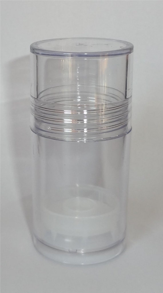 Clear 1oz Lotion Bar Tubes/Round Push Up by GreenIslandTraders