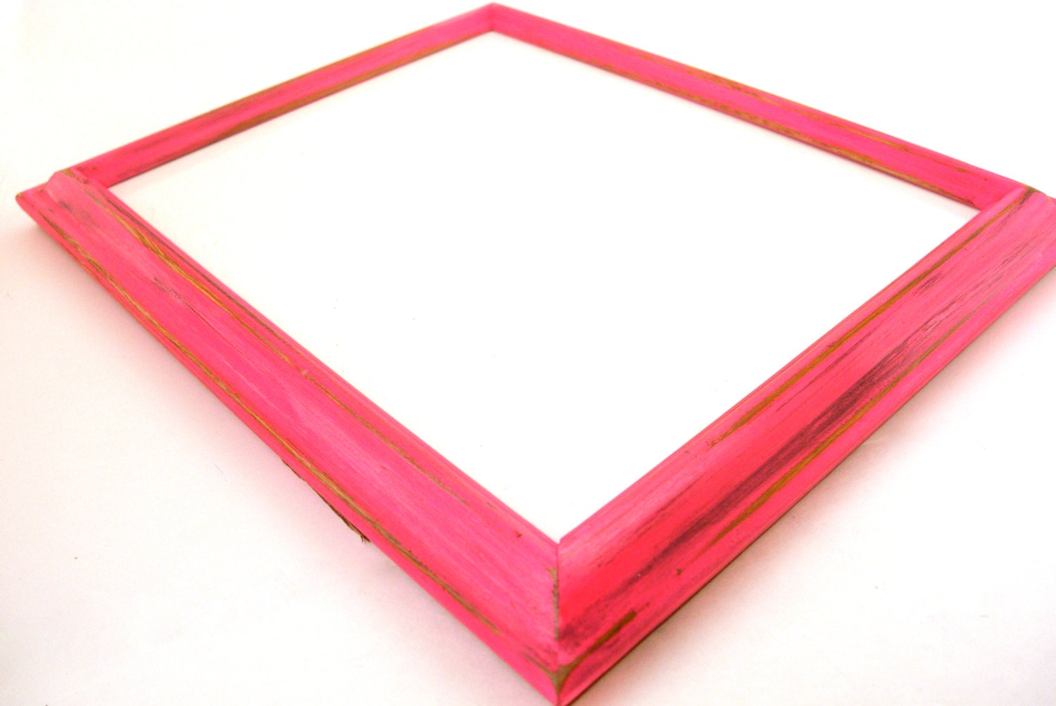 Neon Pink Distressed Dry Erase Board White Board Repurposed