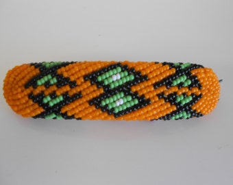 Vintage Native American beaded barrette hair clasp
