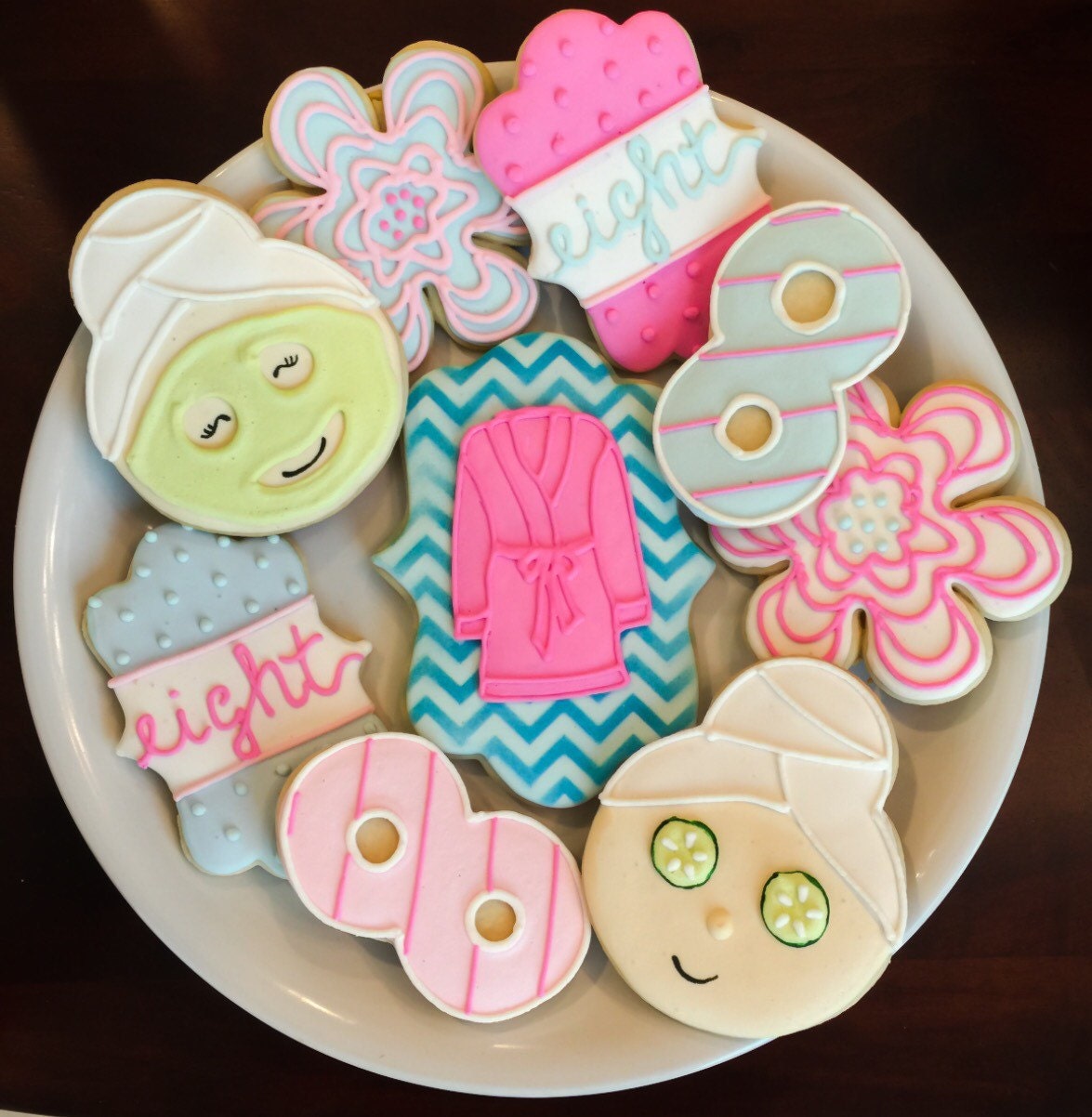 Spa Themed Birthday Cookies One Dozen   Il Fullxfull.778327320 D0ks 