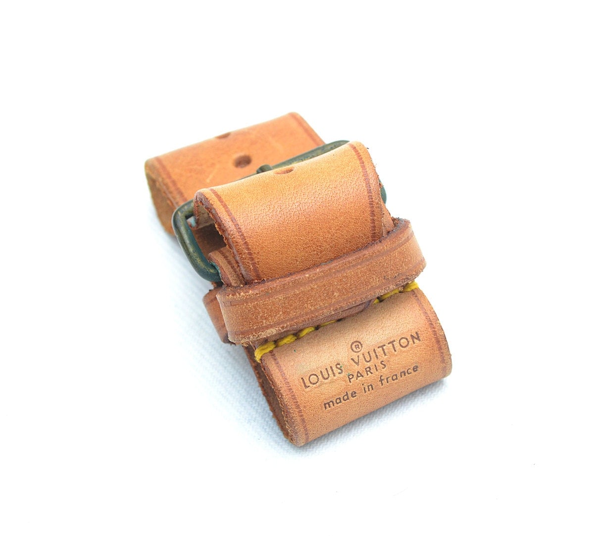 Authentic Louis Vuitton Leather Luggage Loop Buckle Strap