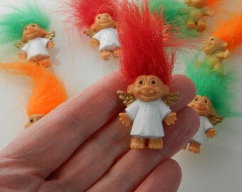 Miniature TROLL DOLLS - Angel troll, Vintage troll, Miniature troll doll, Miniature doll, Troll doll, RUSS troll doll, 1" troll