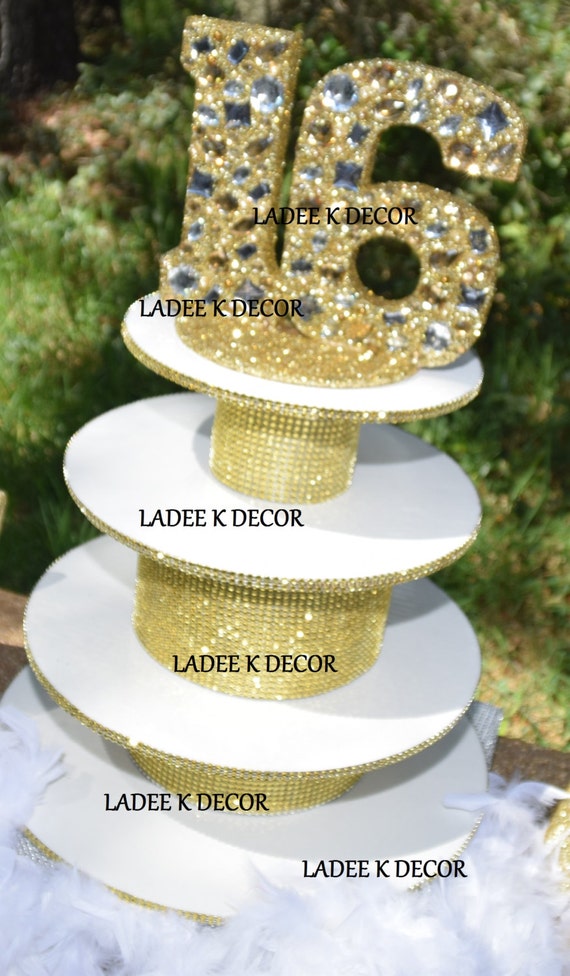 Bling 4 Tier Cupcake Stand only for Sweet 16 Birthday