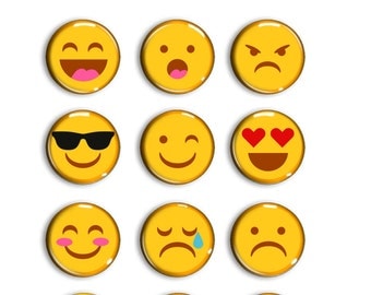 Emoticon Magnet - Emoticon Magnets - Refrigerator Magnets - Refrigerator Magnets - Fridge Magnet - Fridge Magnets - Smiley Face Magnet