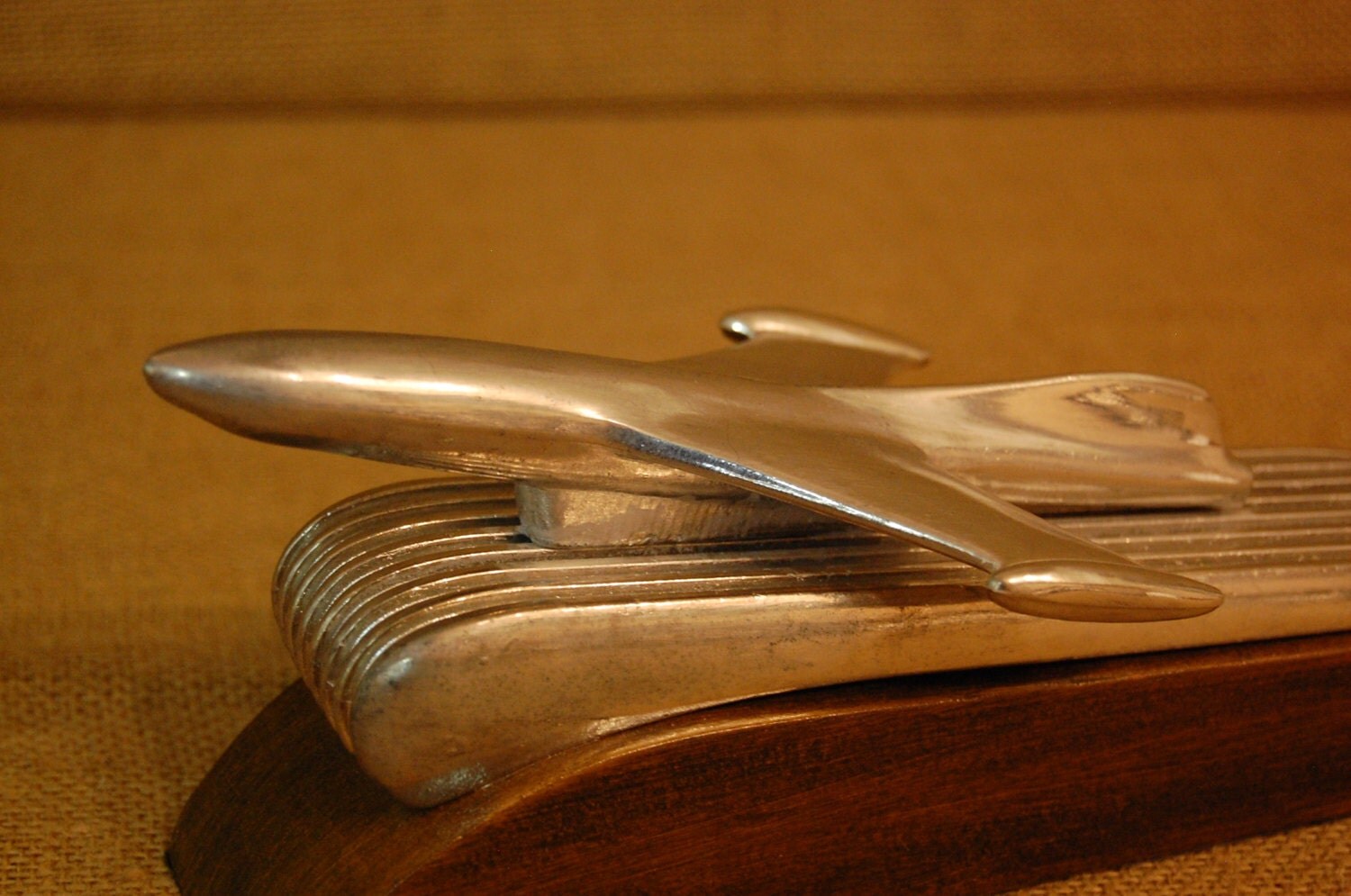 Vintage Reproduction Automotive Hood Ornament Jet Plane Hood