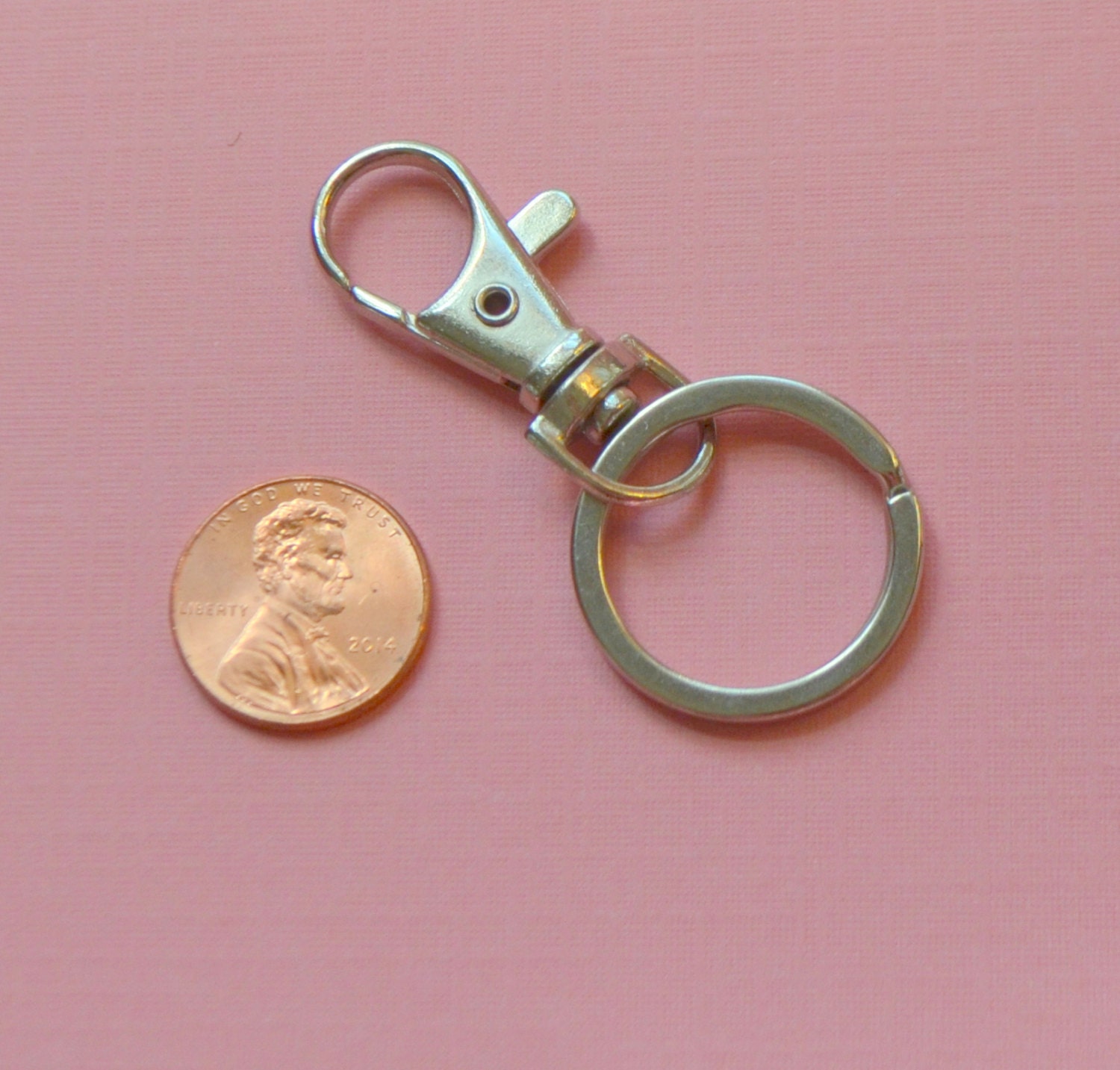 Large Silver Key Ring Large Silver Key Ring Clip Add On