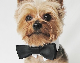 Dog Wedding Tuxedo, Pet Wedding Clothes, Dog Tuxedo Collar, Pet Wedding Attire, Wedding Dog Clothes, Chihuahua Clothes, Ferret Clothes