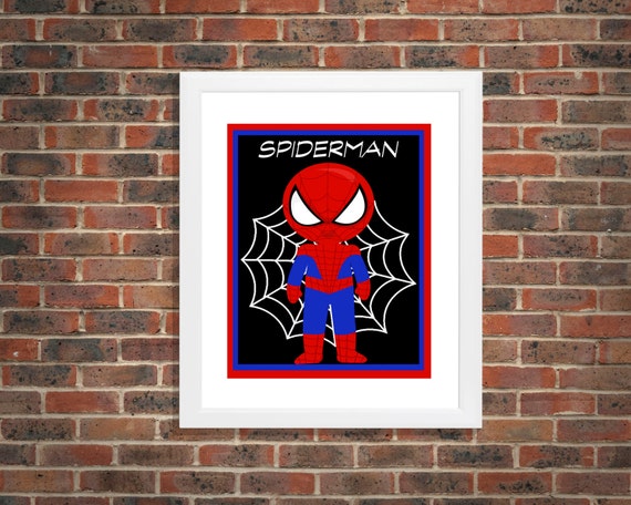 Superheroes Spiderman wall art print decor superheroes