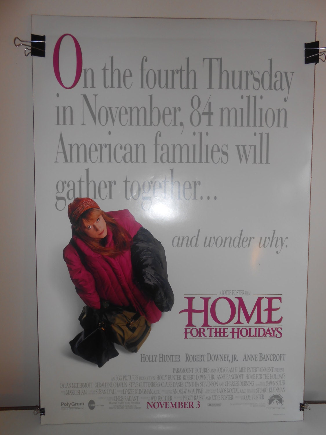 Home For The Holidays 1995 Original 2 Sided Movie Poster