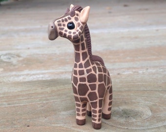 giraffe clay figure