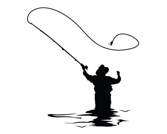 Fly Fishing Decal Fly Fish Sticker Outdoorsman Flyfishing