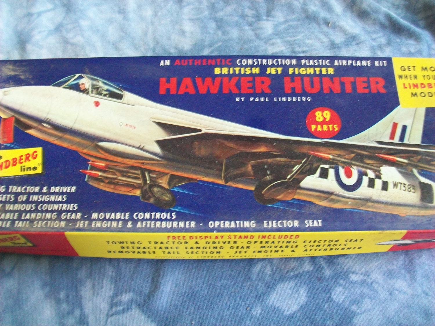 1960's Lindberg 1/4 Scale British Jet Fighter Hawker