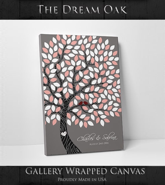 Custom Wedding Guest Book // Unique Wedding Guestbook // Wedding Tree Guestbook // Canvas or Regular Print // 100-300 Guests 20x30 Inches by WeddingTreePrints