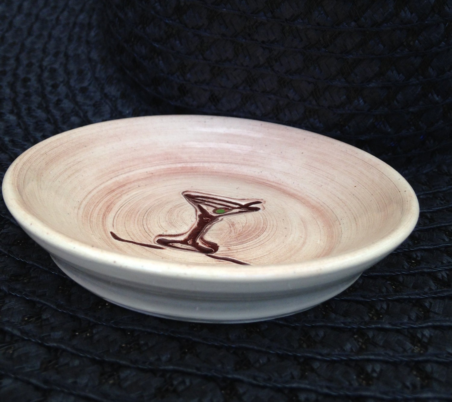 bar saucer / pottery cocktail saucer / martini by Clayistherapy