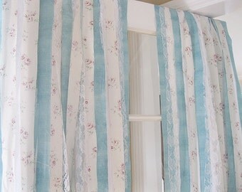Shabby Chic Curtains | Bohemian Curtains | Handmade Gypsy Curtains | Set of 2 Panels