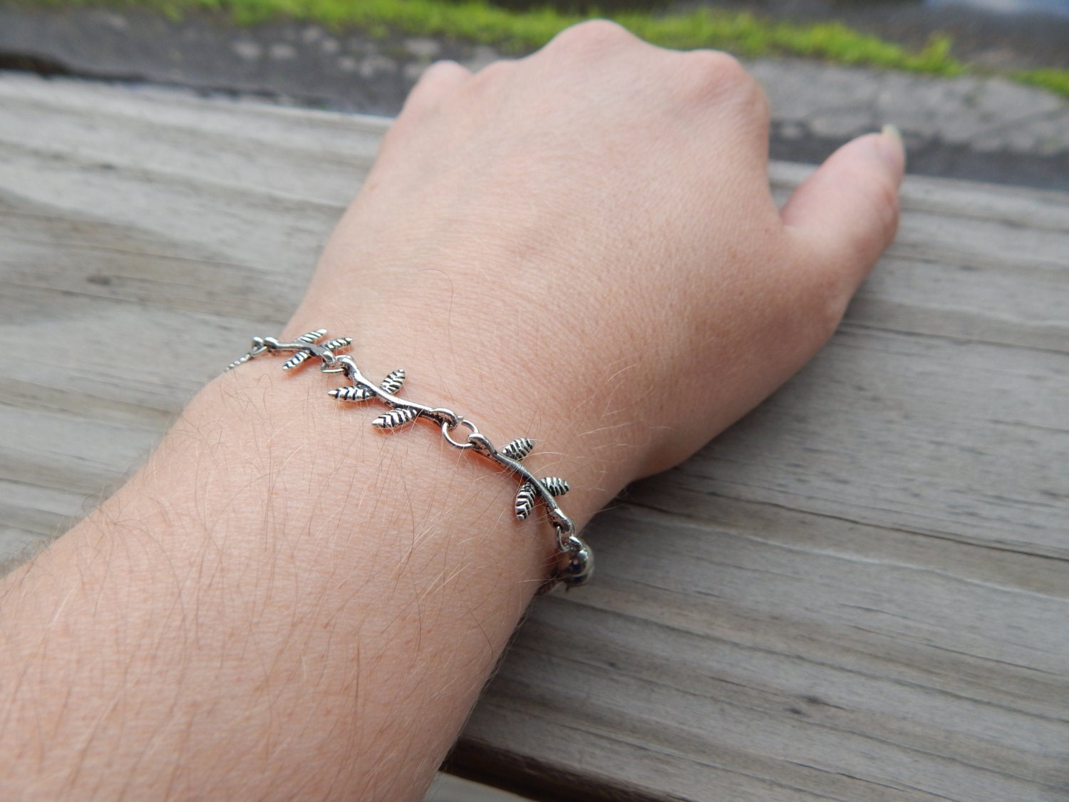 Leaf Charm Bracelet Charm Bracelet Clasp Bracelet