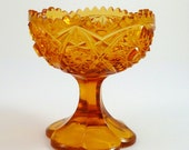 Lovely Vintage KEMPLE MARTEC PATTERN Footed Pedestal Compote/Candy/Jelly/Nut Dish or Bowl Made from 1945-1970's.