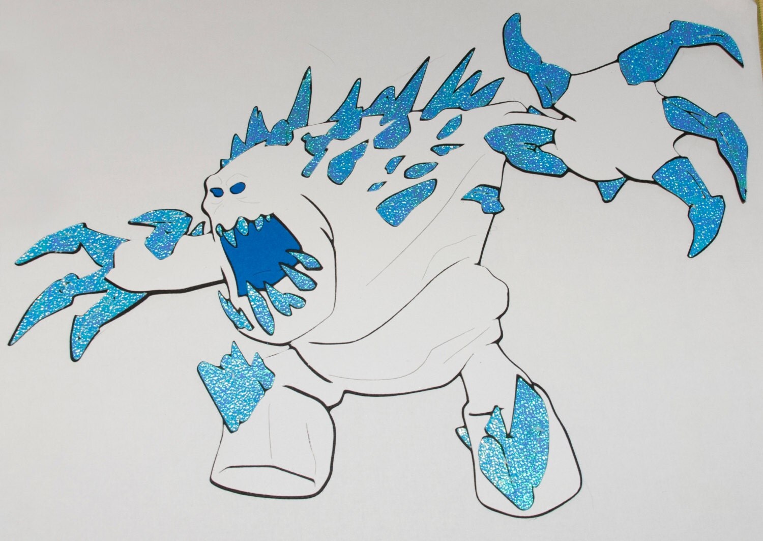 Marshmallow Frozen Ice Monster Die Cut by PapercraftCollective