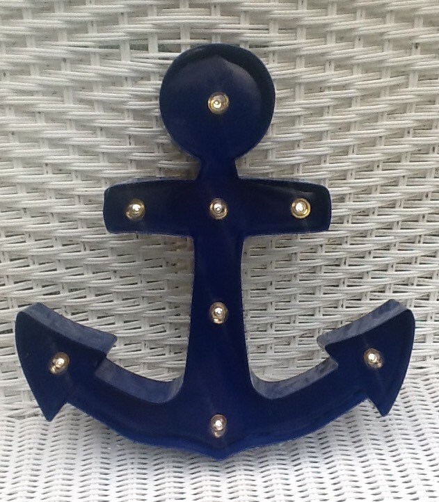 Light Up Anchor Marquee 12 Steel Anchor by JessiesGiftBoutique