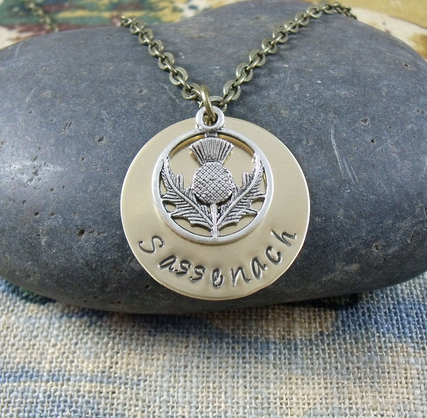 Sassenach Outlander inspired Scottish Thistle charm