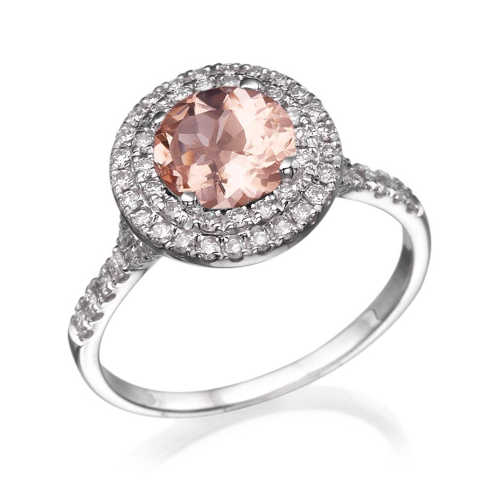 Ring 14K White Gold Engagement Ring Halo