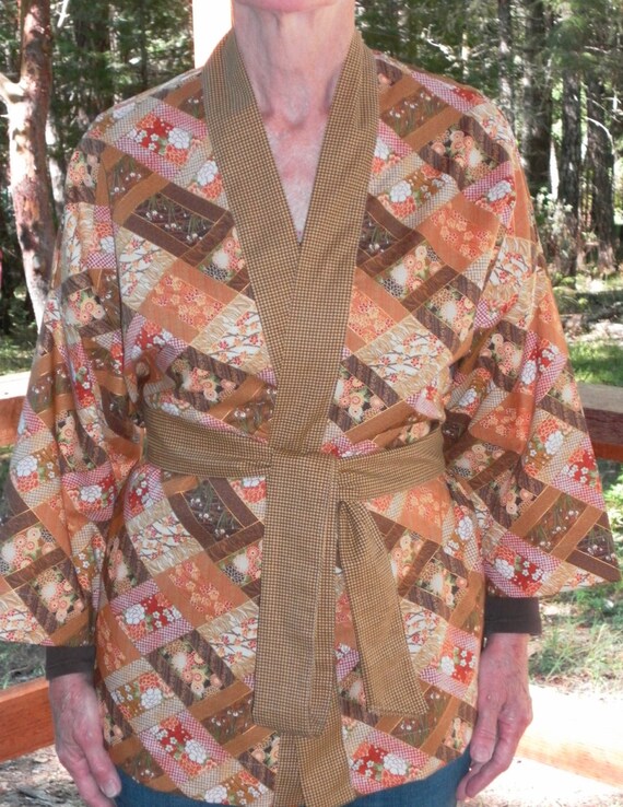 Handsewn Happi Coat Kimono Jacket with by DragonflyDesignWest