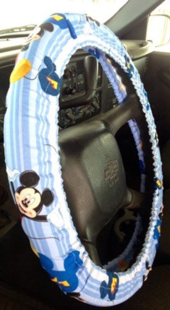 Steering Wheel Cover Mickey Mouse Disney Blue Disneyland Cute