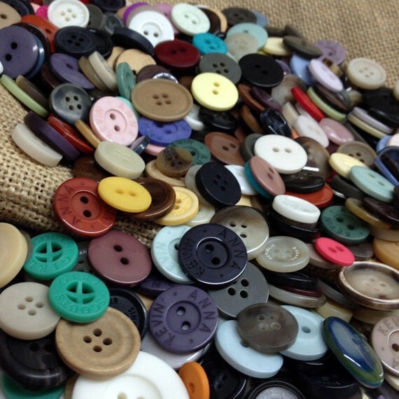 8 oz. BULK Assorted Buttons for craft project bead crochet